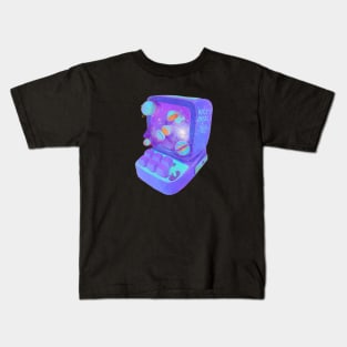 Space galactic, retro computer, planets, vortex, pastel, aesthetic, kawaii Kids T-Shirt